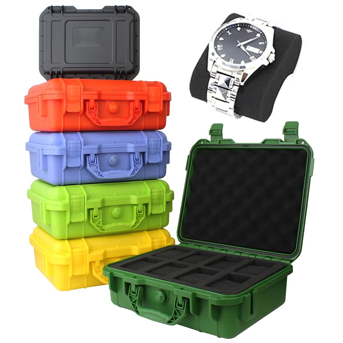 Storazone 2/8 Grid High-end Watch Box Collection Watch Antique Protective Safety Box Thickened With Sponge Moisture-proof Box