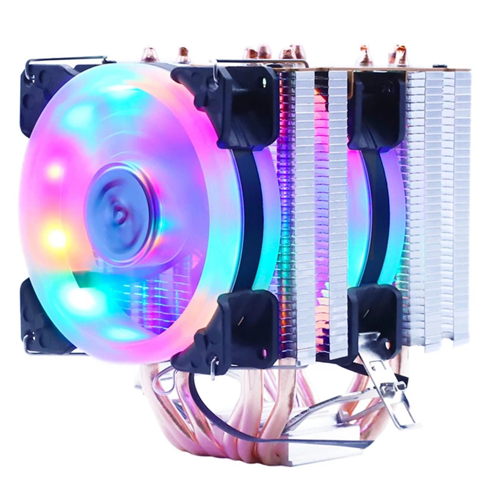 Storazone 2 FAN 3PIN WITH LAMP / LGA115X1200-1366-775 / Fixed Color x99 Processor Cooler 6 Heat Pipes Cpu Cooler For Intel Lga 2011-V3 1700 1151 AM4 AM3 4PIN PWM IWONGOU Hurricane Air Cooler Cpu