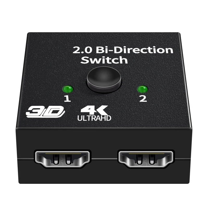 Storazone 2 IN 1 4K 2K HDMI-Compatible Splitter 4K Switch KVM Bi-Direction 1x2/2x1 HDMI-compatible Switcher 2 in1 Out for PS4/3 TV Box Switcher Adapter