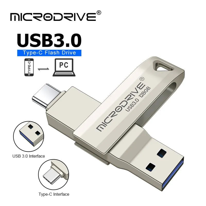 Storazone 2 in 1 OTG USB 3.0 & usb-C Flash Pen Drive Memory Stick Usb3.0 flash disk 128GB 256G 512G Type C Pendrive free shipping