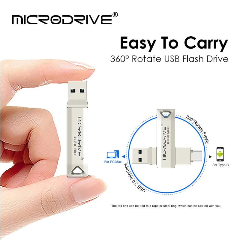 Storazone 2 in 1 OTG USB 3.0 & usb-C Flash Pen Drive Memory Stick Usb3.0 flash disk 128GB 256G 512G Type C Pendrive free shipping