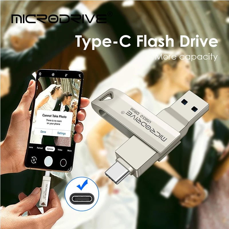 Storazone 2 in 1 OTG USB 3.0 & usb-C Flash Pen Drive Memory Stick Usb3.0 flash disk 128GB 256G 512G Type C Pendrive free shipping