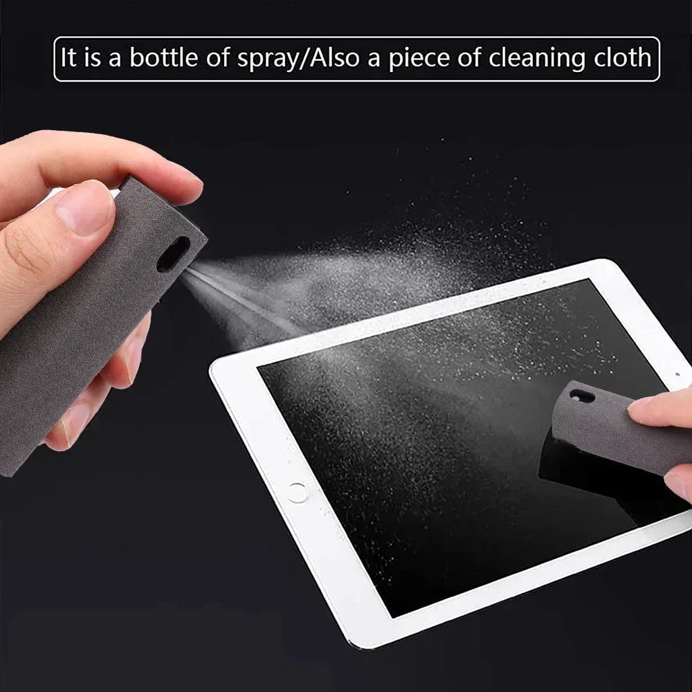 Storazone 2 in 1 Phone PC Cleaners Microfiber Cloth Set Portable Cleaning Computer Screen Cleaner for Macbook IPhone Samsung Xiaomi Tablet