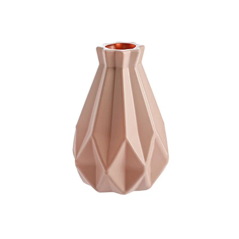 Storazone 2 Plastic Vase Home for Decoration White Imitation Ceramic Flower Pot Plants Basket Nordic Wedding Decorative Dining Table Bedroom