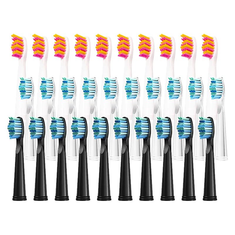 Storazone 20 Pcs Replaceable Brush Heads Dupont Bristle Brush Refill for Seago/Fairywill Electric Toothbrush FW/SG 507/508/515/551/917/959