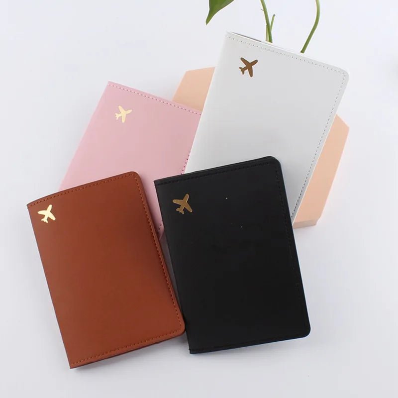 Storazone 2023 Lover Couple Passport Cover Hot Stamping Simple Plane Women Men Travel Wedding Passport Covers Holder Fashion Wedding Gift