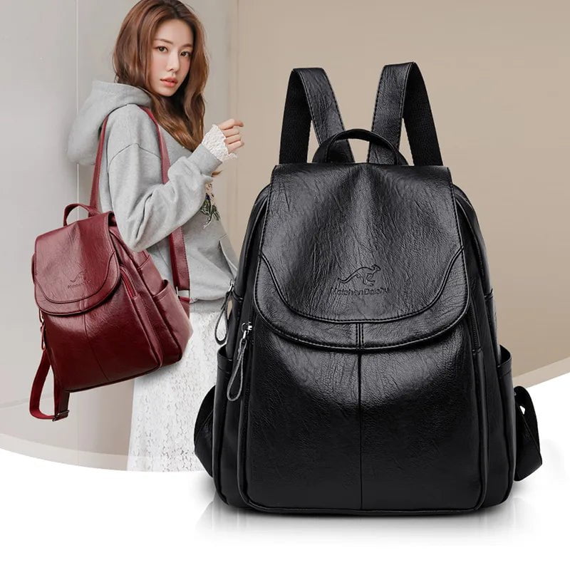 Storazone 2023 Luxury Brand Women Backpack High Quality Leather Backpacks Travel Backpack Fashion School Bags for Girls mochila feminina