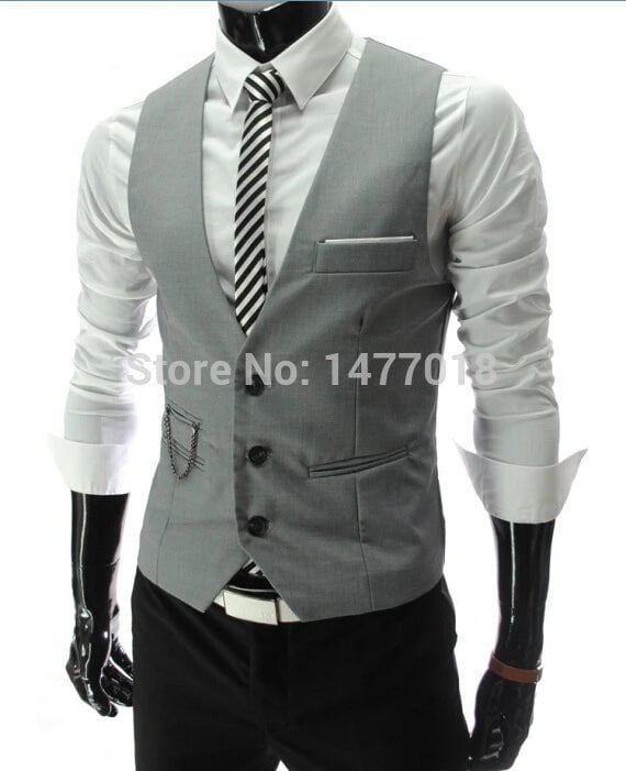 Storazone 2023 New Arrival Dress Vests For Men Slim Fit Mens Suit Vest Male Waistcoat Gilet Homme Casual Sleeveless Formal Business Jacket