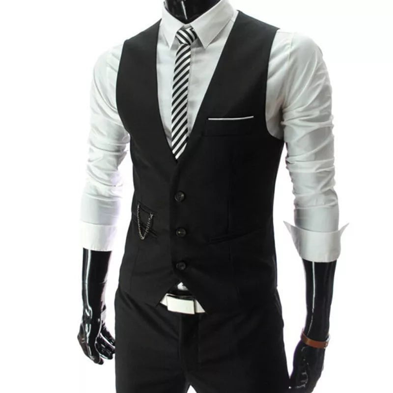 Storazone 2023 New Arrival Dress Vests For Men Slim Fit Mens Suit Vest Male Waistcoat Gilet Homme Casual Sleeveless Formal Business Jacket