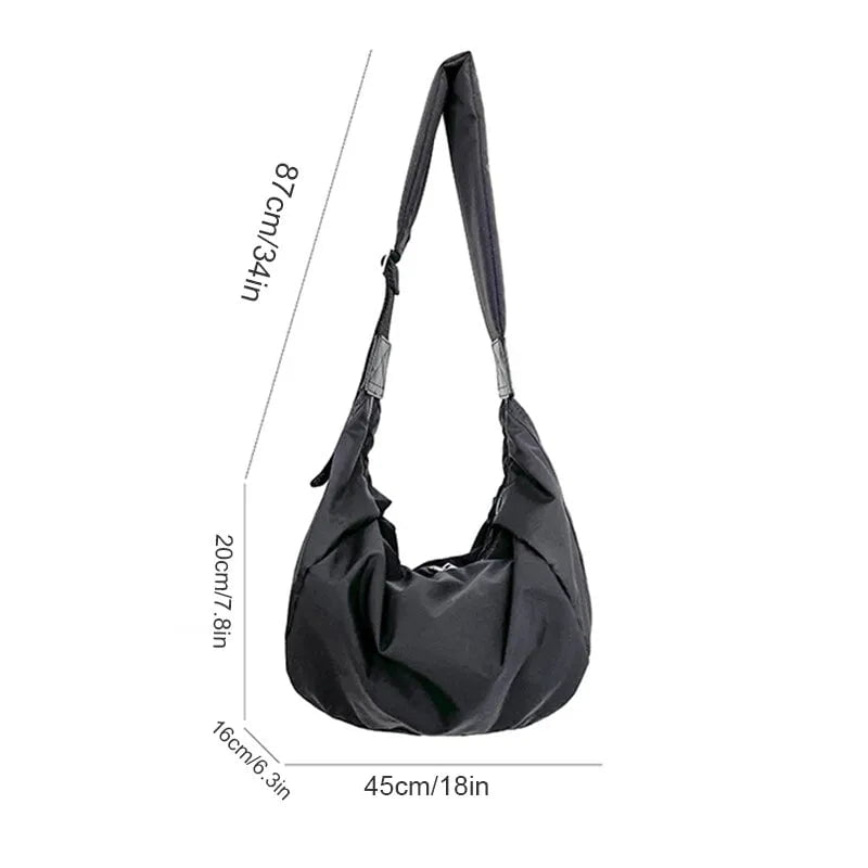 Storazone 2023 New Fashion Summer Large Capacity Casual Nylon Women Shoulder Bag Korean Style Hobos Bag Youth Crossbody Shoulder Bag