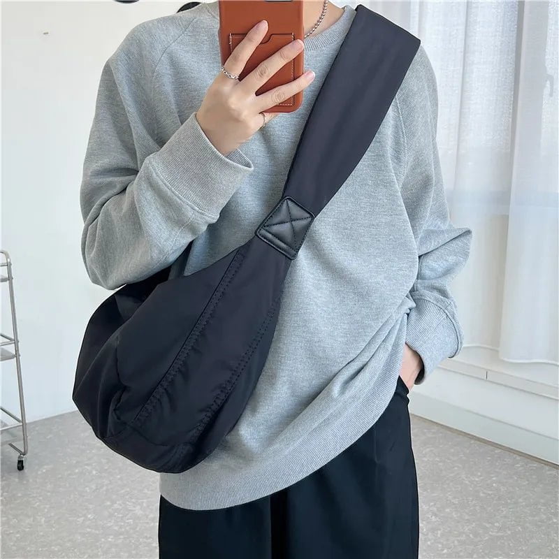 Storazone 2023 New Fashion Summer Large Capacity Casual Nylon Women Shoulder Bag Korean Style Hobos Bag Youth Crossbody Shoulder Bag