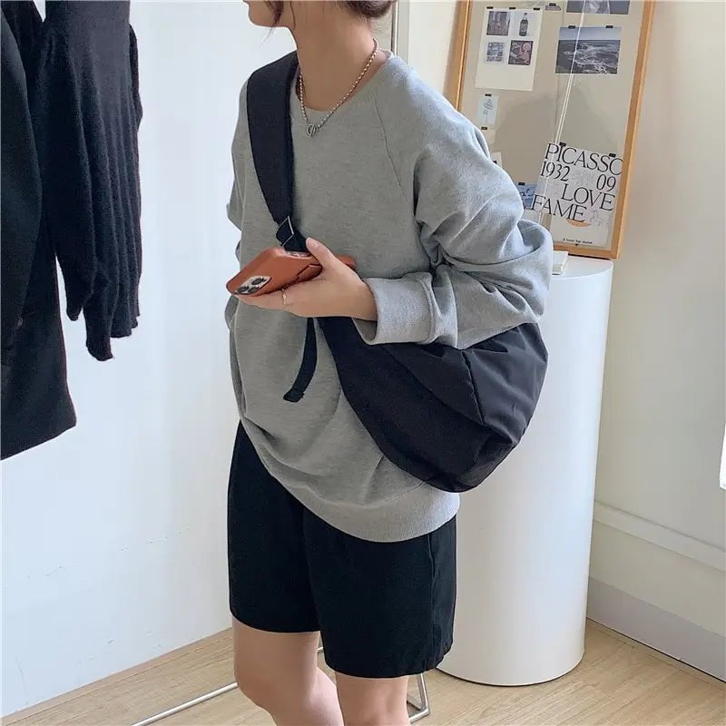 Storazone 2023 New Fashion Summer Large Capacity Casual Nylon Women Shoulder Bag Korean Style Hobos Bag Youth Crossbody Shoulder Bag