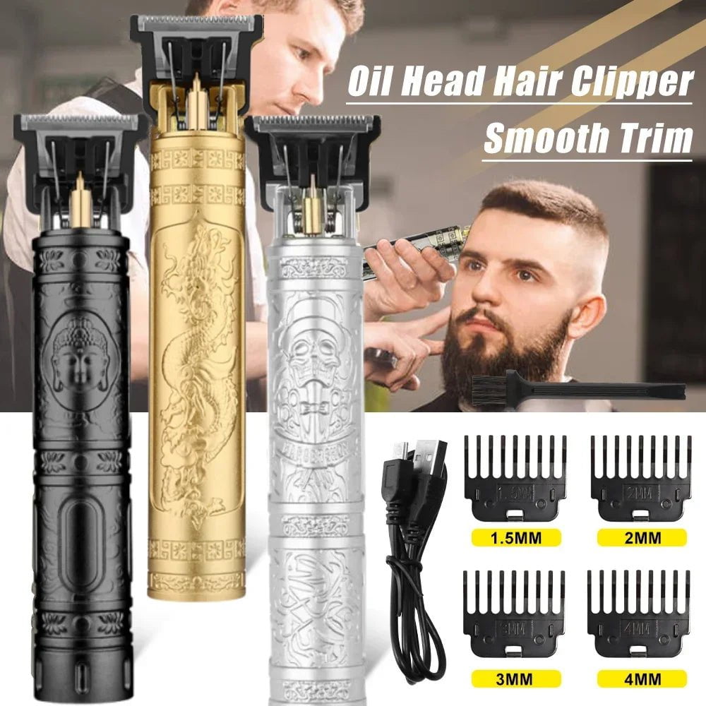 Storazone 2023 New Vintage T9 Electric Cordless Hair Cutting Machine Professional Hair Barber Trimmer For Men Clipper Shaver Beard Lighter