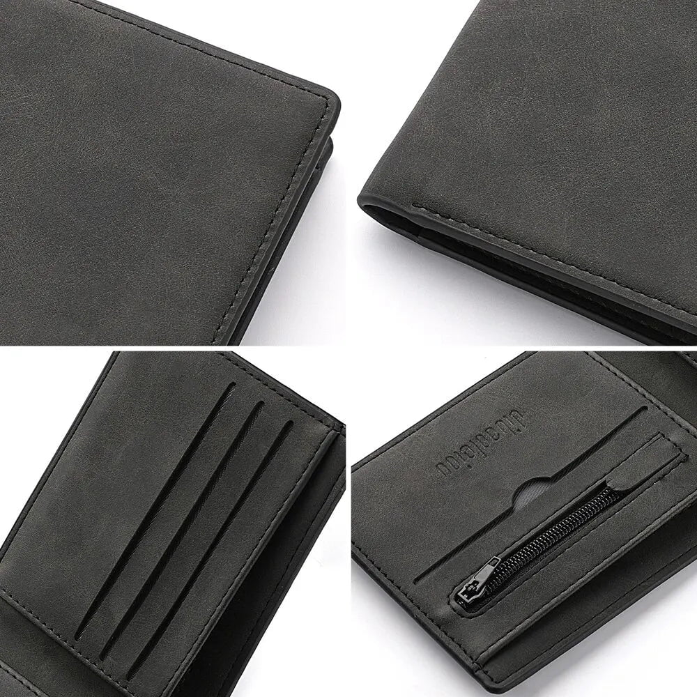 Storazone 2023 New Wallet Men Short Dollar Clip Zipper Simple Soft Leather Lightweight