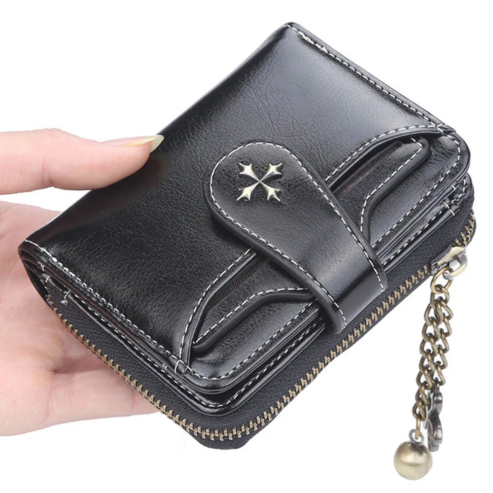 Storazone 2023 New Women Wallets Fashion Short PU Leather Top Quality Card Holder Female Zipper Purse