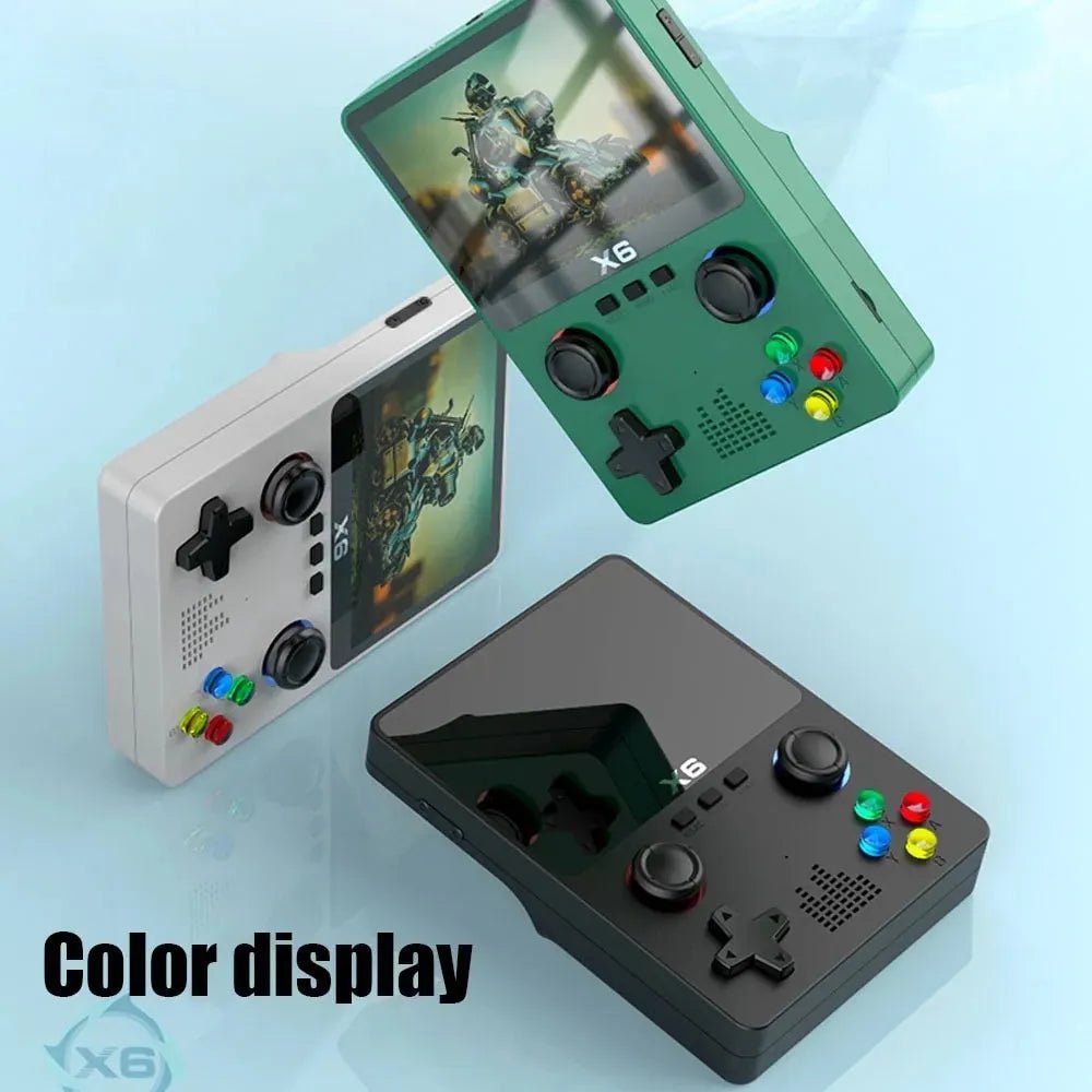 Storazone 2023 New X6 3.5Inch IPS Screen Handheld Game Player Dual Joystick 11 Simulators GBA Video Game Console for Kids Gifts