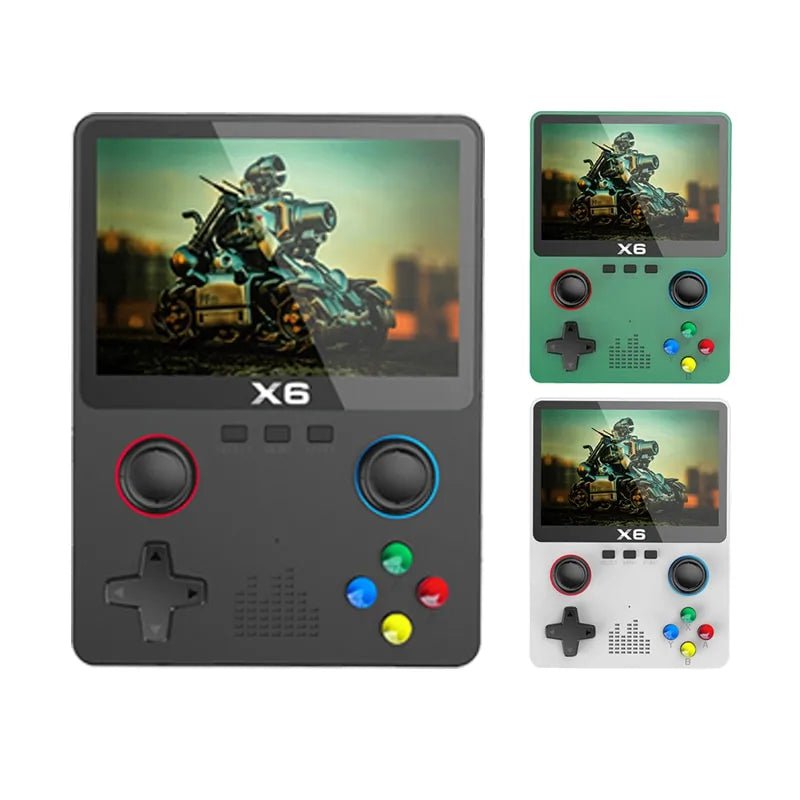 Storazone 2023 New X6 3.5Inch IPS Screen Handheld Game Player Dual Joystick 11 Simulators GBA Video Game Console for Kids Gifts