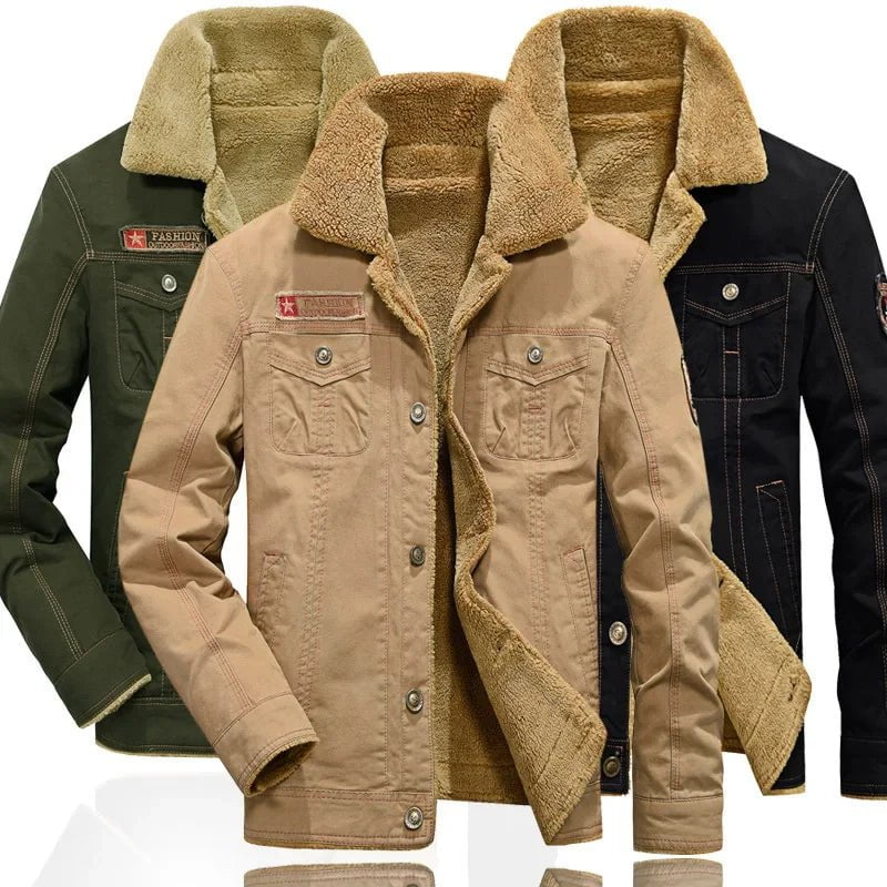 Storazone 2023 Winter Mens Jacket Korean Fashion Lapel Lamb Fur Denim Jacket High-quality Fleece Thickened Warm Coats Men Clothing 5XL