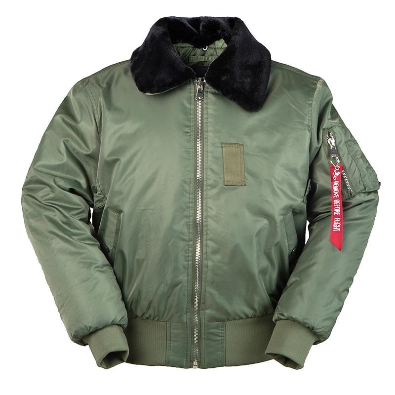 Storazone 2023 winter vintage B-15 bomber flight us air force pilot jacket streetwear coats military hip hop tactical army for men fur