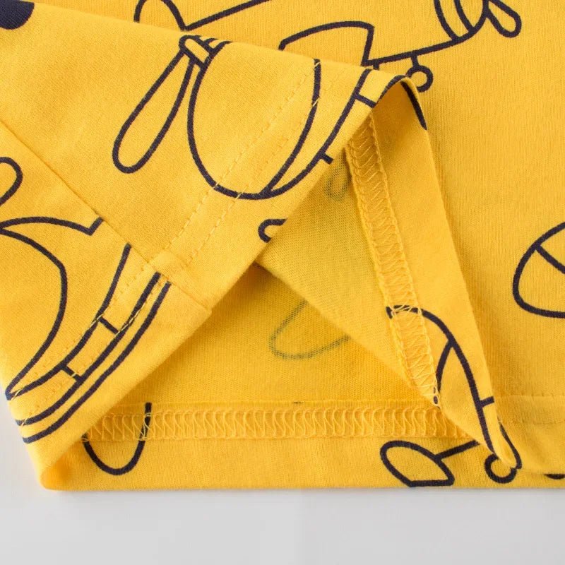Storazone 2024 Children's T-Shirt for Boys Girls Kids Shirts Baby Short Sleeve Full Print Toddler Cotton Cartoon Car Tee Tops Clothing