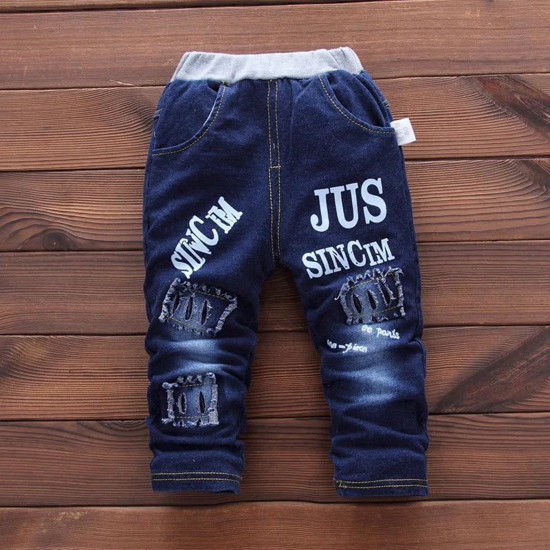 Storazone 2024 Fashion Spring Autumn Baby Boys Clothes Set Sports Suit Children Sets Kids Clothes Denim Clothes For Boys Clothing 1-4 Year