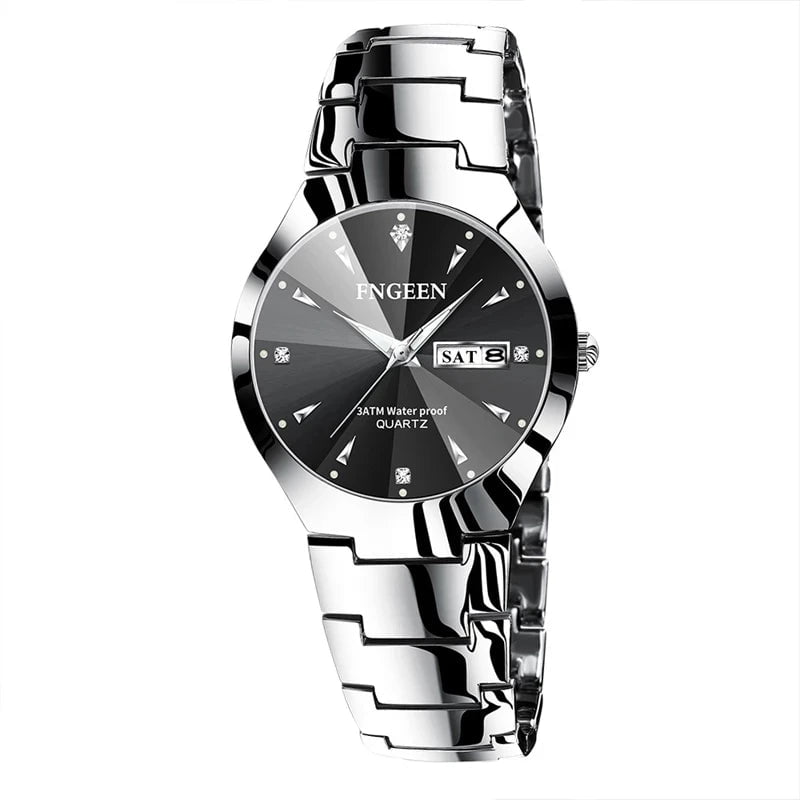 Storazone 2024 FNGEEN 5808 Relogio Feminino Couple Watch Men Quartz watch for Lovers Luxury Womens wristwatch Stainless Steel Waterproof