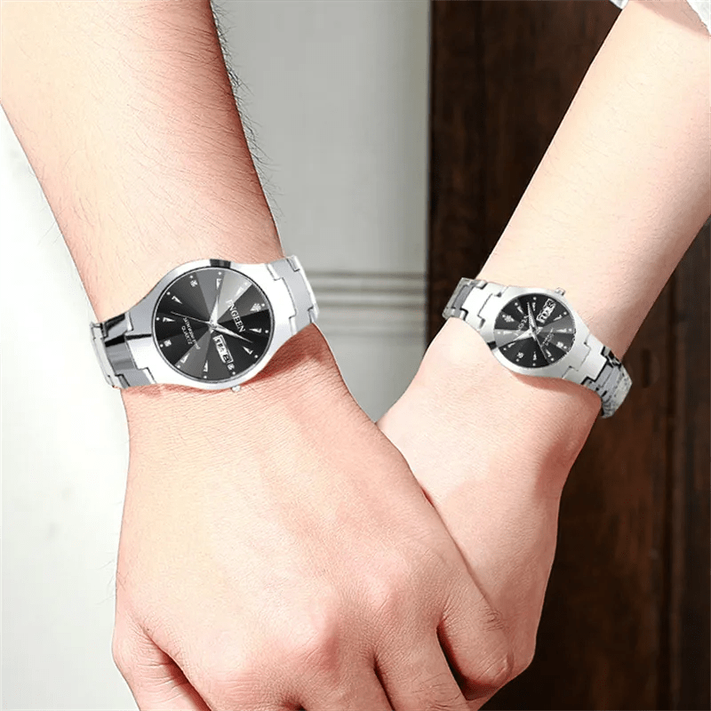 Storazone 2024 FNGEEN 5808 Relogio Feminino Couple Watch Men Quartz watch for Lovers Luxury Womens wristwatch Stainless Steel Waterproof