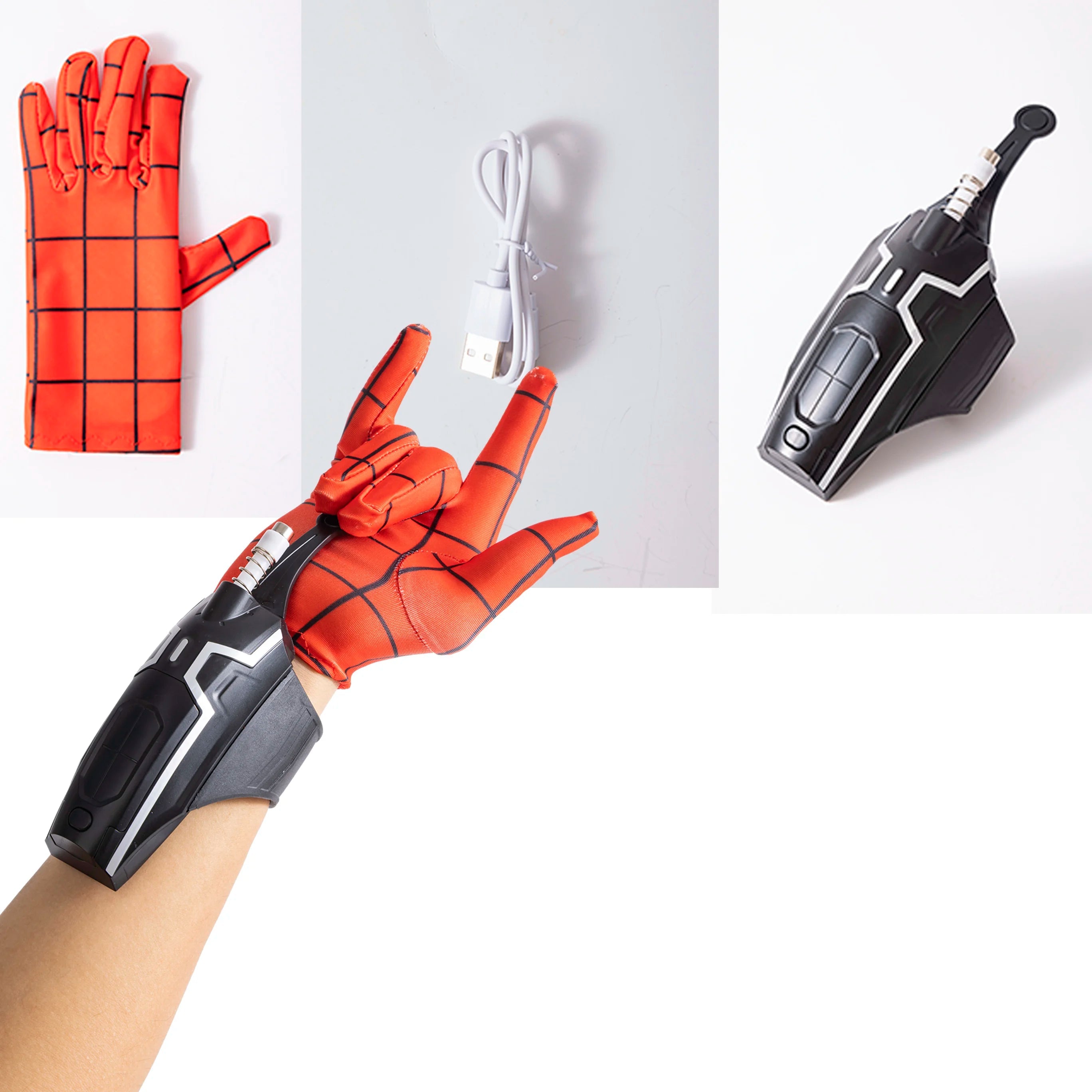 Storazone 2024 fully automatic 2024 Fully Automatic Spider-man: Far From Home Spiderman Web Shooters Spider Silk Rope Device Cosplay Props Toy Christmas Gift