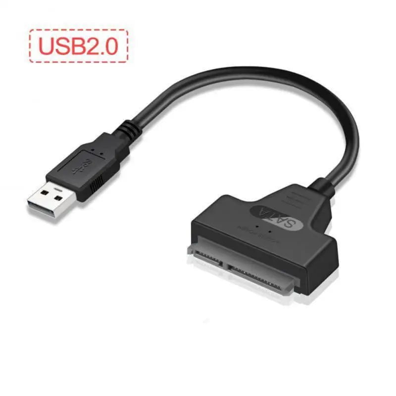 Storazone 20CM black grey / france SATA To USB 3.0 / 2.0 Cable Up To 6 Gbps For 2.5 Inch External HDD SSD Hard Drive SATA 3 22 Pin Adapter USB 3.0 To Sata III Cord