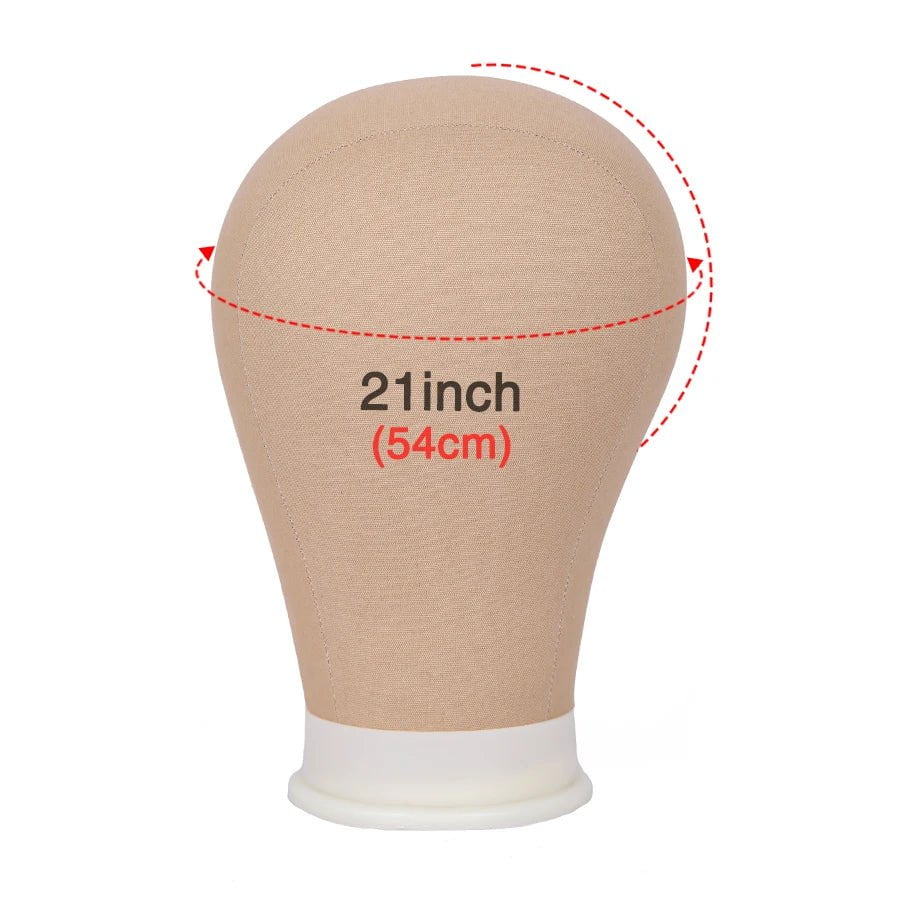 Storazone 21 inches New Canvas Head For Wig 21" 22" 23" 24" Mannequin Head For Wig Making Good Quality Canvas Block Wig Making Head