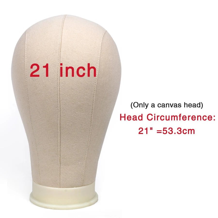 Storazone 21inches only head / CHINA Alileader Training Mannequin Head Canvas Block Head Display Styling Mannequin Manikin Head Wig Stand Free Get T Needle Holder