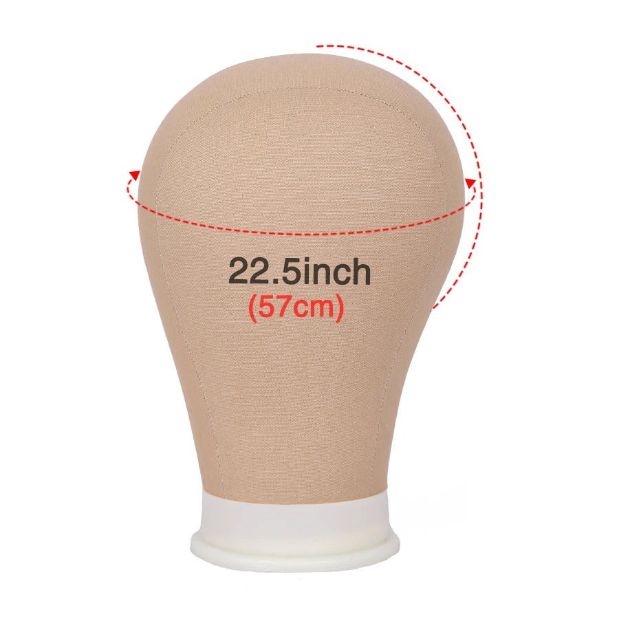 Storazone 22.5 inches New Canvas Head For Wig 21" 22" 23" 24" Mannequin Head For Wig Making Good Quality Canvas Block Wig Making Head