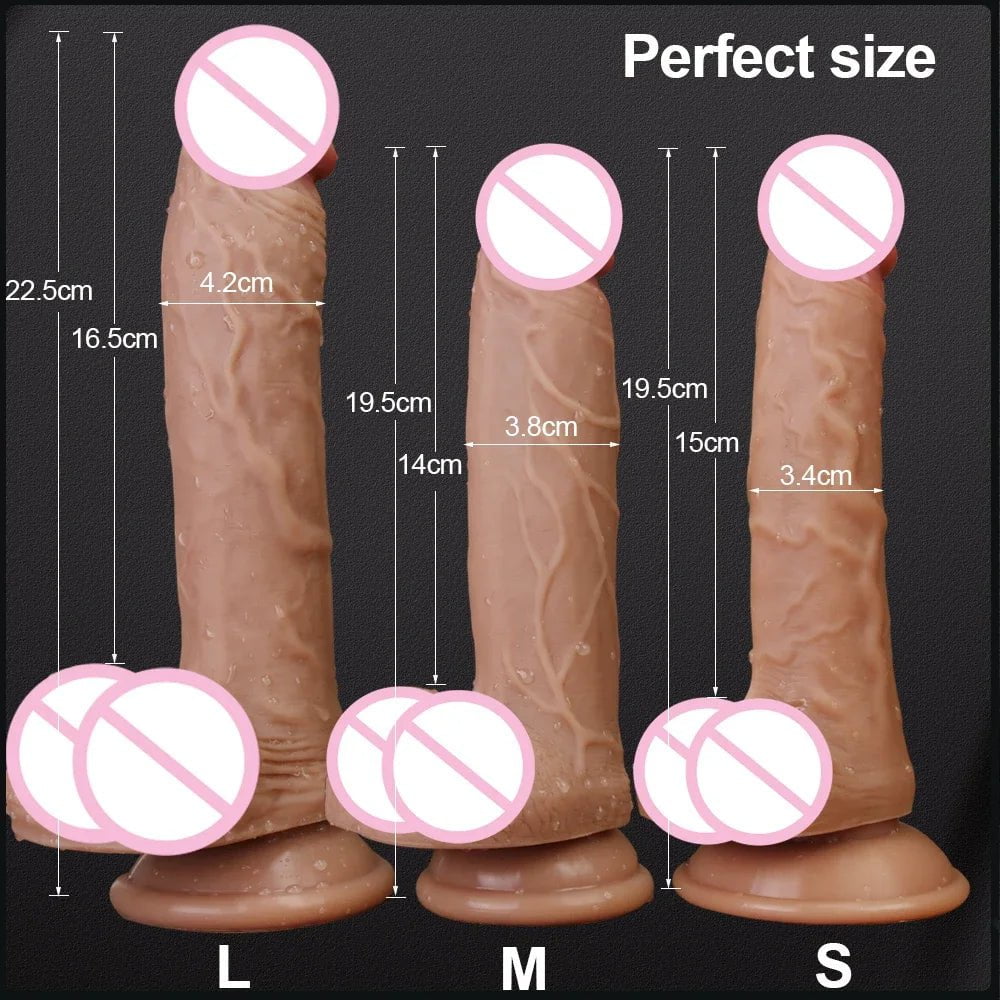 Storazone 22.5cm Realistic Dildo Cock for Women Anal Sex Toys Huge Big Fake Penis with Suction Cup Flexible G-spot Curved Shaft and Ball