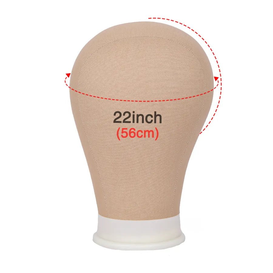 Storazone 22 inches New Canvas Head For Wig 21" 22" 23" 24" Mannequin Head For Wig Making Good Quality Canvas Block Wig Making Head