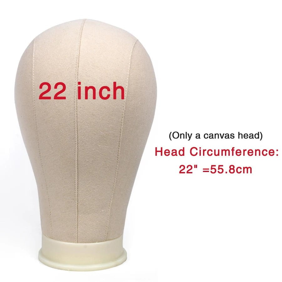 Storazone 22inches only head / CHINA Alileader Training Mannequin Head Canvas Block Head Display Styling Mannequin Manikin Head Wig Stand Free Get T Needle Holder