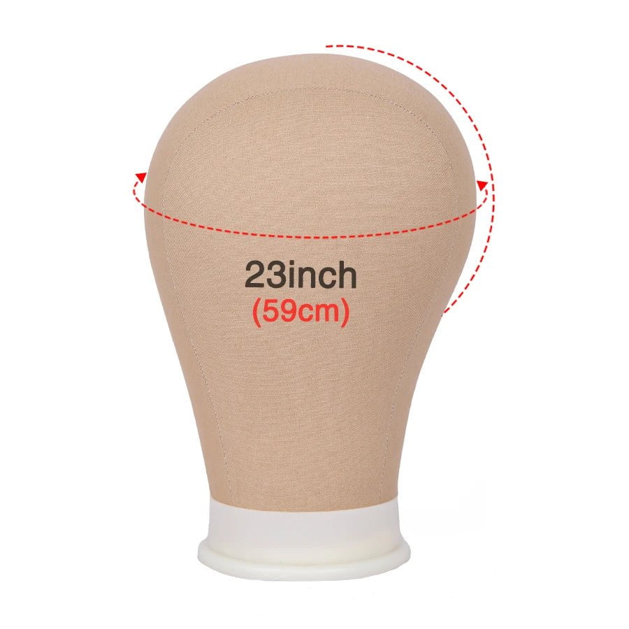 Storazone 23 inches New Canvas Head For Wig 21" 22" 23" 24" Mannequin Head For Wig Making Good Quality Canvas Block Wig Making Head