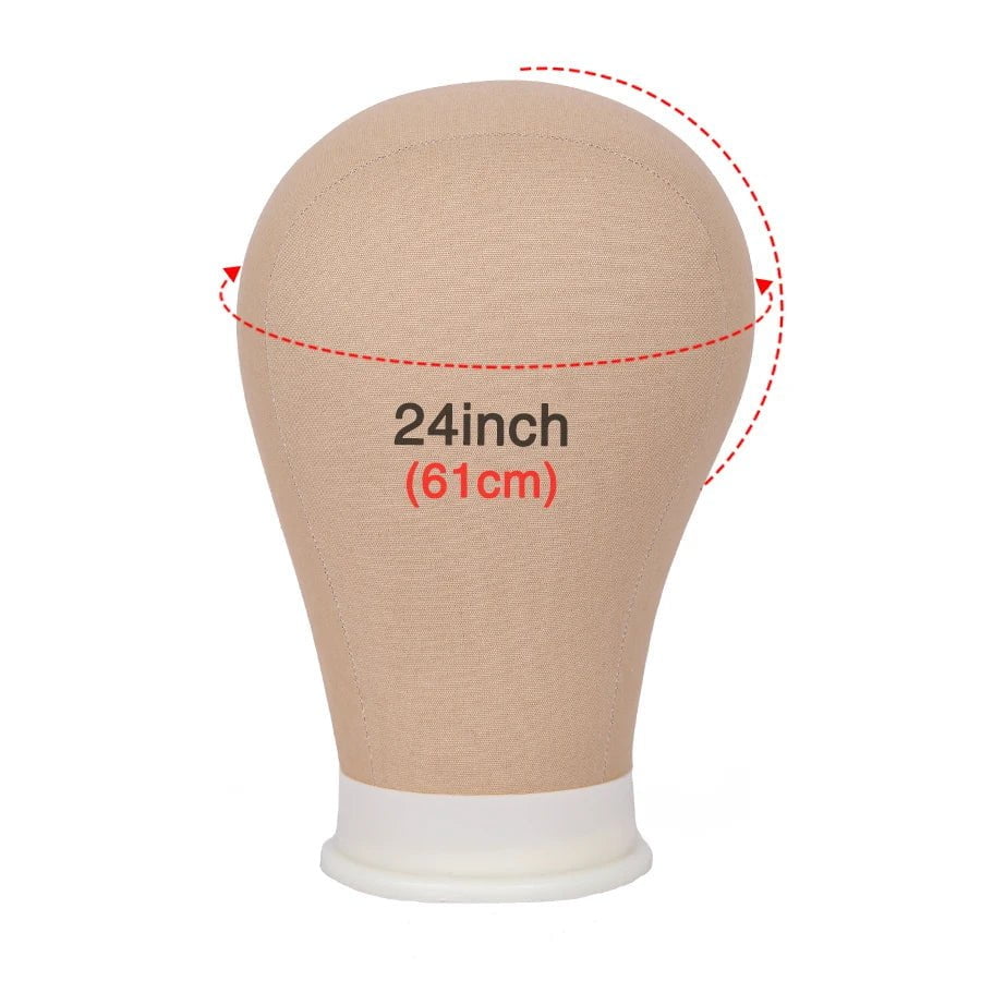 Storazone 24 inches New Canvas Head For Wig 21" 22" 23" 24" Mannequin Head For Wig Making Good Quality Canvas Block Wig Making Head