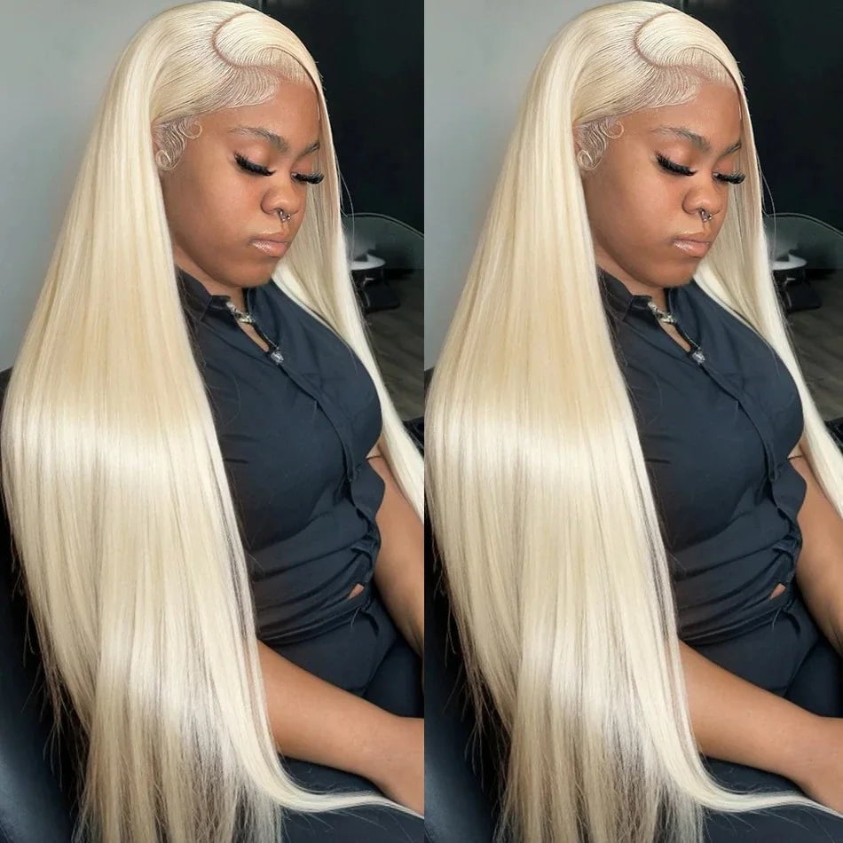 Storazone 250% 32 40Inch 613 Blonde Straight 13x6 Lace Frontal Wig Brazilian Colored Glueless For Women 13x4 Lace Front Human Hair Wigs