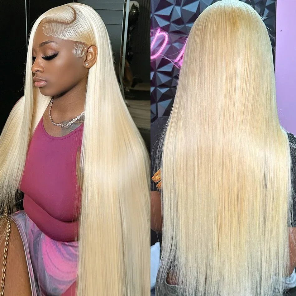 Storazone 250% 32 40Inch 613 Blonde Straight 13x6 Lace Frontal Wig Brazilian Colored Glueless For Women 13x4 Lace Front Human Hair Wigs