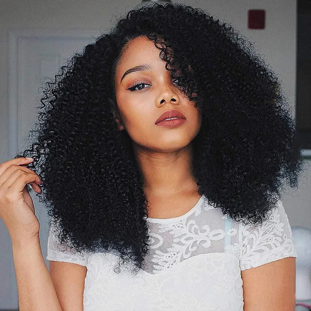 Storazone 250% Density Afro Kinky Curly Human Hair Wigs For Women Indian 13x4 Lace Frontal Wig 4x1 T Part Wig With Transparent Lace Remy