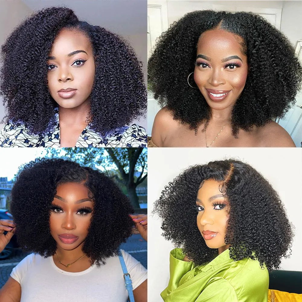 Storazone 250% Density Afro Kinky Curly Human Hair Wigs For Women Indian 13x4 Lace Frontal Wig 4x1 T Part Wig With Transparent Lace Remy