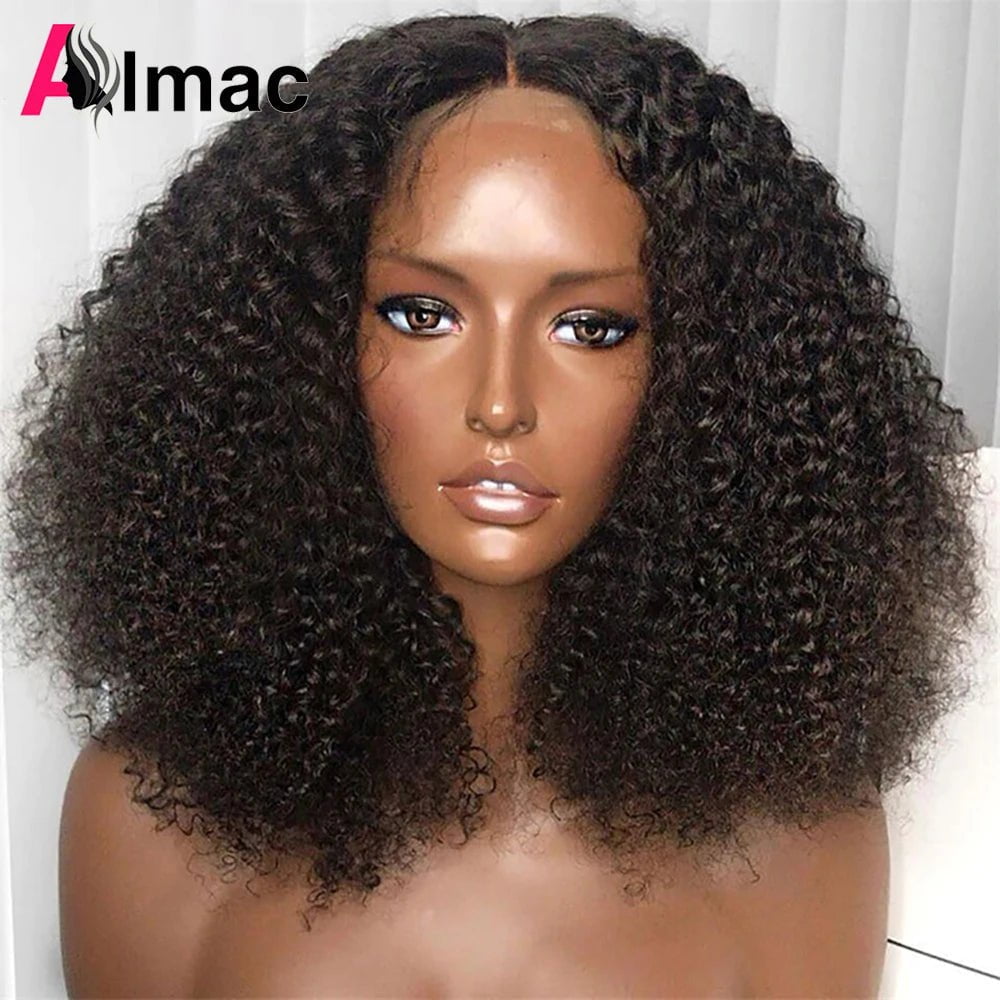 Storazone 250% Density Afro Kinky Curly Human Hair Wigs For Women Indian 13x4 Lace Frontal Wig 4x1 T Part Wig With Transparent Lace Remy