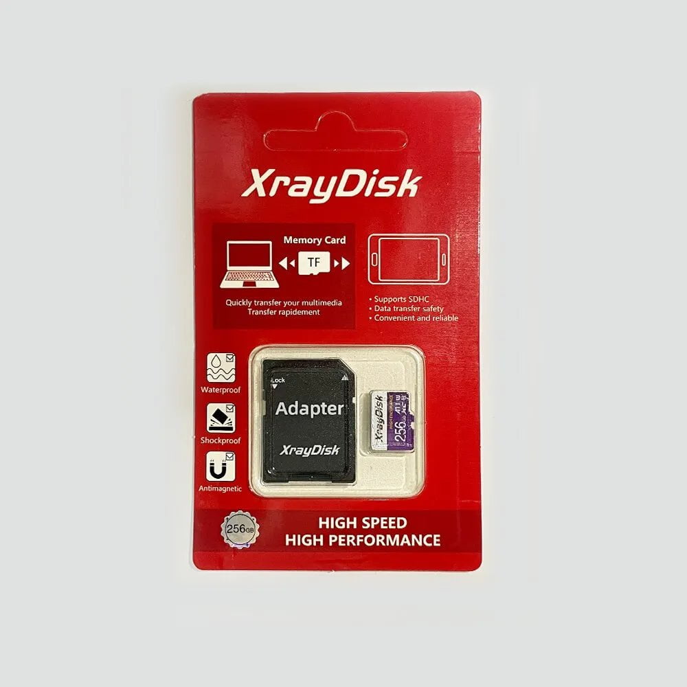 Storazone 256GB Xraydisk TF Card 128G 256G Memory Card High Speed With Adapter A1 U3 Class 10 V30 For Phone/Camera/Dash Cam/PC/Tablet