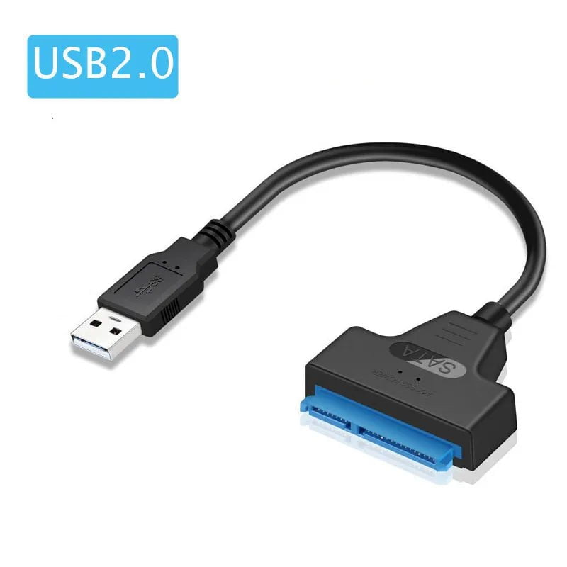 Storazone 25CM USB 2.0 SATA to USB 3.0 / 2.0 Cable Up to 6 Gbps for 2.5 Inch External HDD SSD Hard Drive SATA 3 22 Pin Adapter USB 3.0 to Sata III Cord
