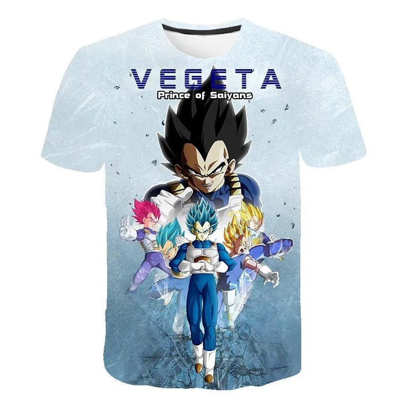 Storazone 2730 / 100 3-14 Years Kids Boys T-shirt Dragon Ball Z T Shirts Anime Goku Vegeta Clothes Toddler Tees Baby Boys T-shirt Children's Clothing