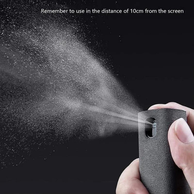 Storazone 2in1 Microfiber Screen Cleaner Spray Bottle For Mobile Phone Ipad Computer Microfiber Cloth Wipe Iphone Cleaning Glasses Wipes