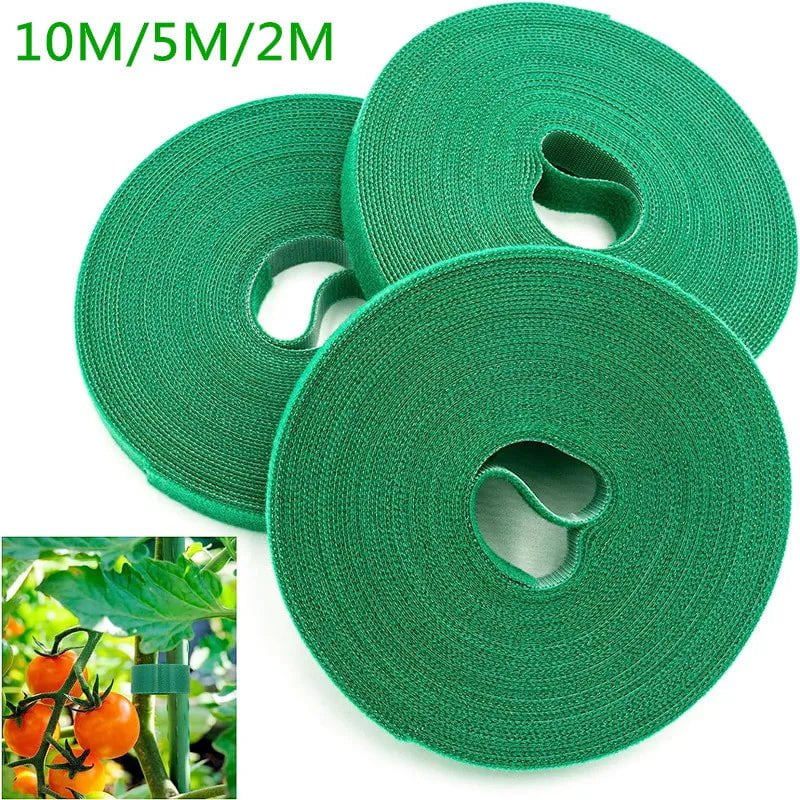 Storazone 2M 10M/5M/2M Green Garden Twine Plant Ties Nylon Plant Bandage Garden Hook Loop Bamboo Cane Wrap Support Garden Accessories