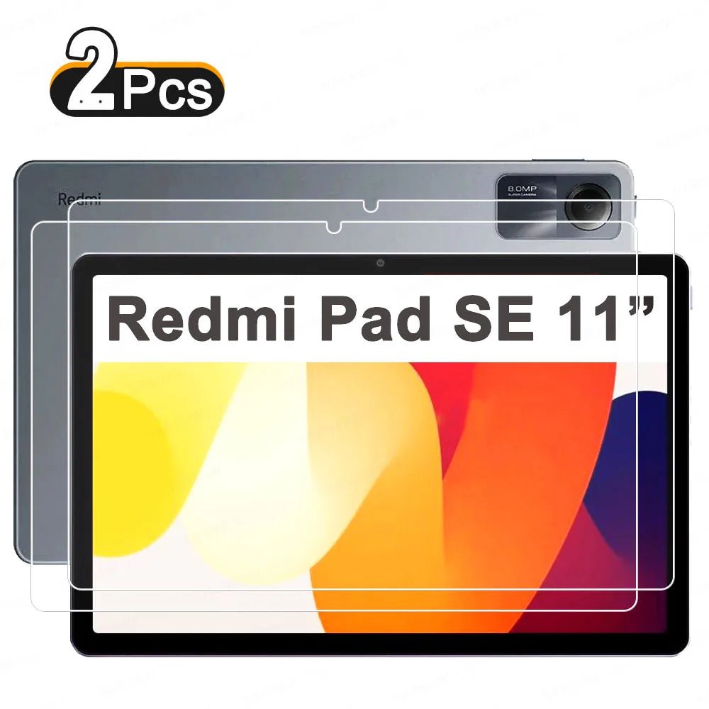 Storazone 2P-Redmi Pad SE 2 Pieces HD Scratch Proof Tempered Glass Screen Protector For Xiaomi Redmi Pad SE 11-inch 2023 Tablet Protective Film