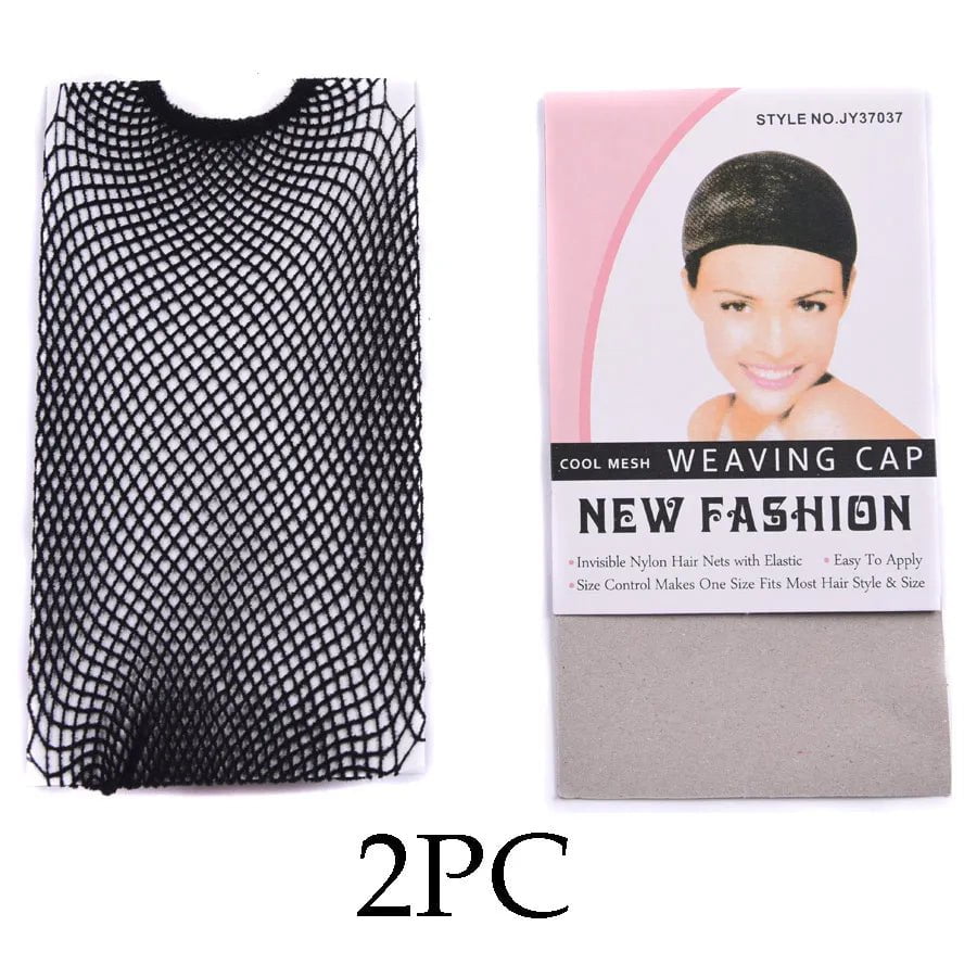 Storazone 2pcs 1/2/5Pcs Nylon Hair Net Good Quality Wig Hair Nets With Elastic New Fashion Hairnet Mesh Wig Caps For Women Open Ended Wig Cap