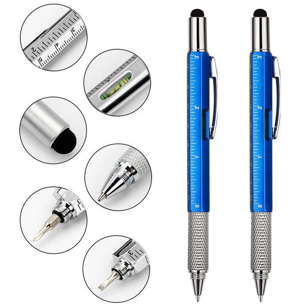 Storazone 2pcs Blue 2pcs 7 in 1 Stylus Pen For Tablet Phone, Touch Pen For Android iOS Screen ,Tablet Pen For iPad Xiaomi Samsung Apple Pencil